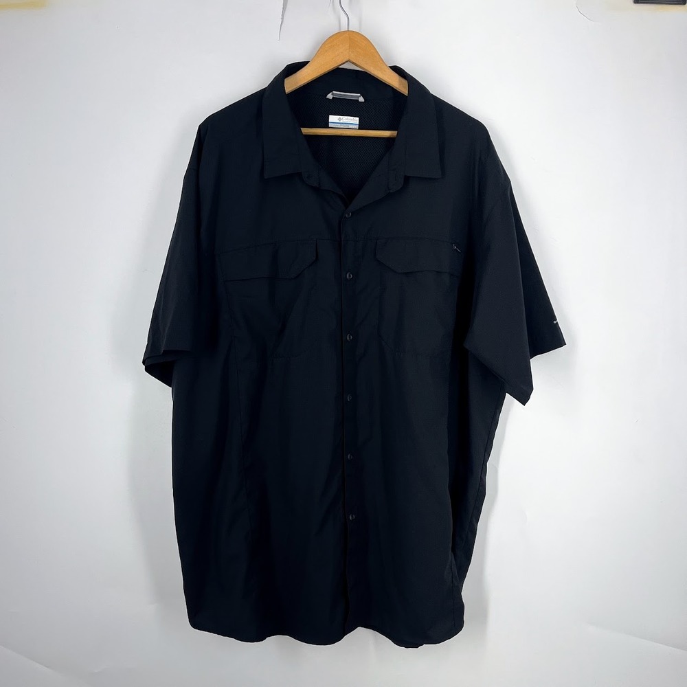 Columbia Mens AS1567 Silver Ridge Short Sleeve Fishing‎ Shirt Black 3X 3TF